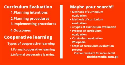 Methods And Tools For Curriculum Evaluation
